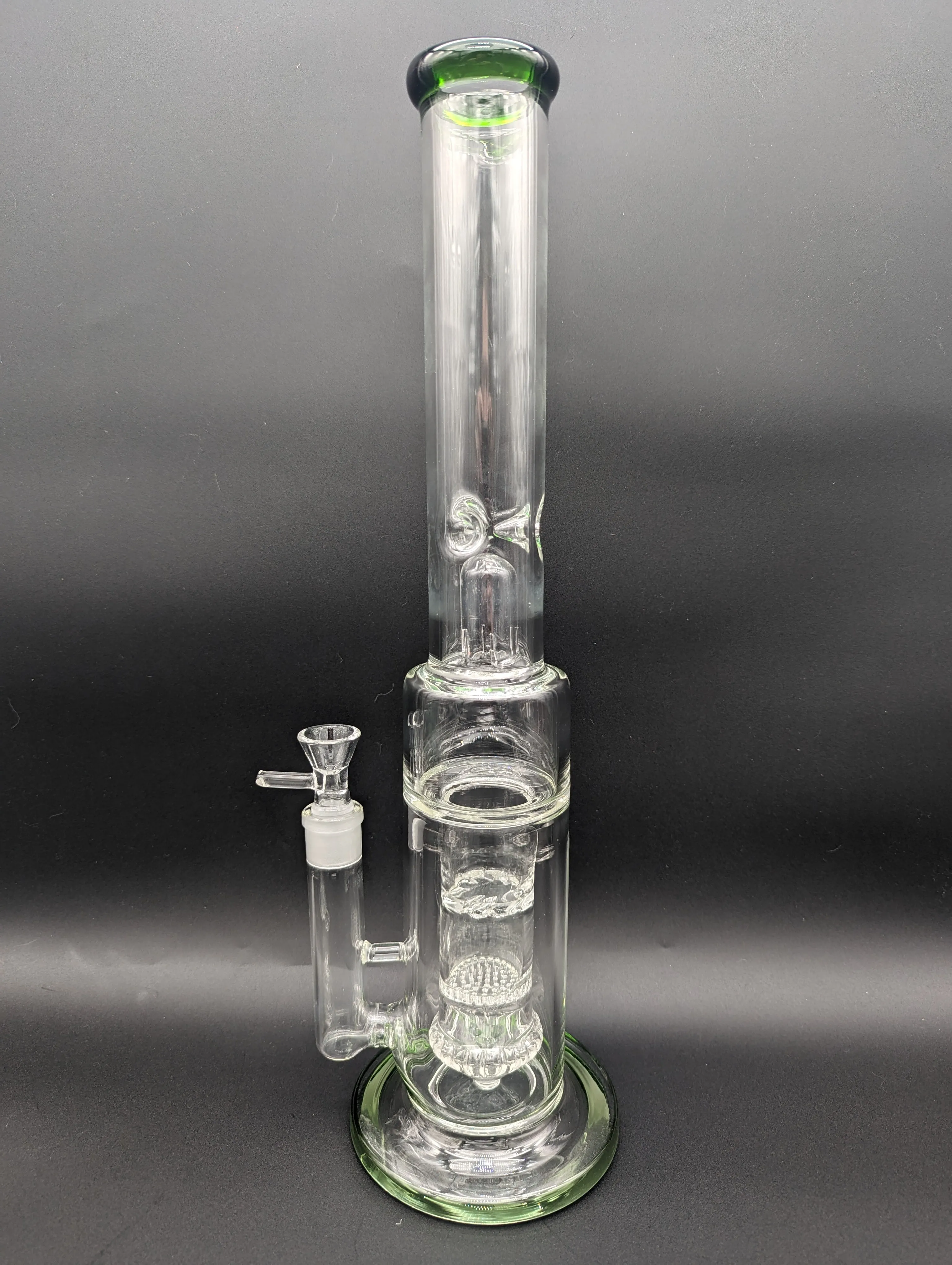 16 Triple Perc Tornado Straight Tube Bong