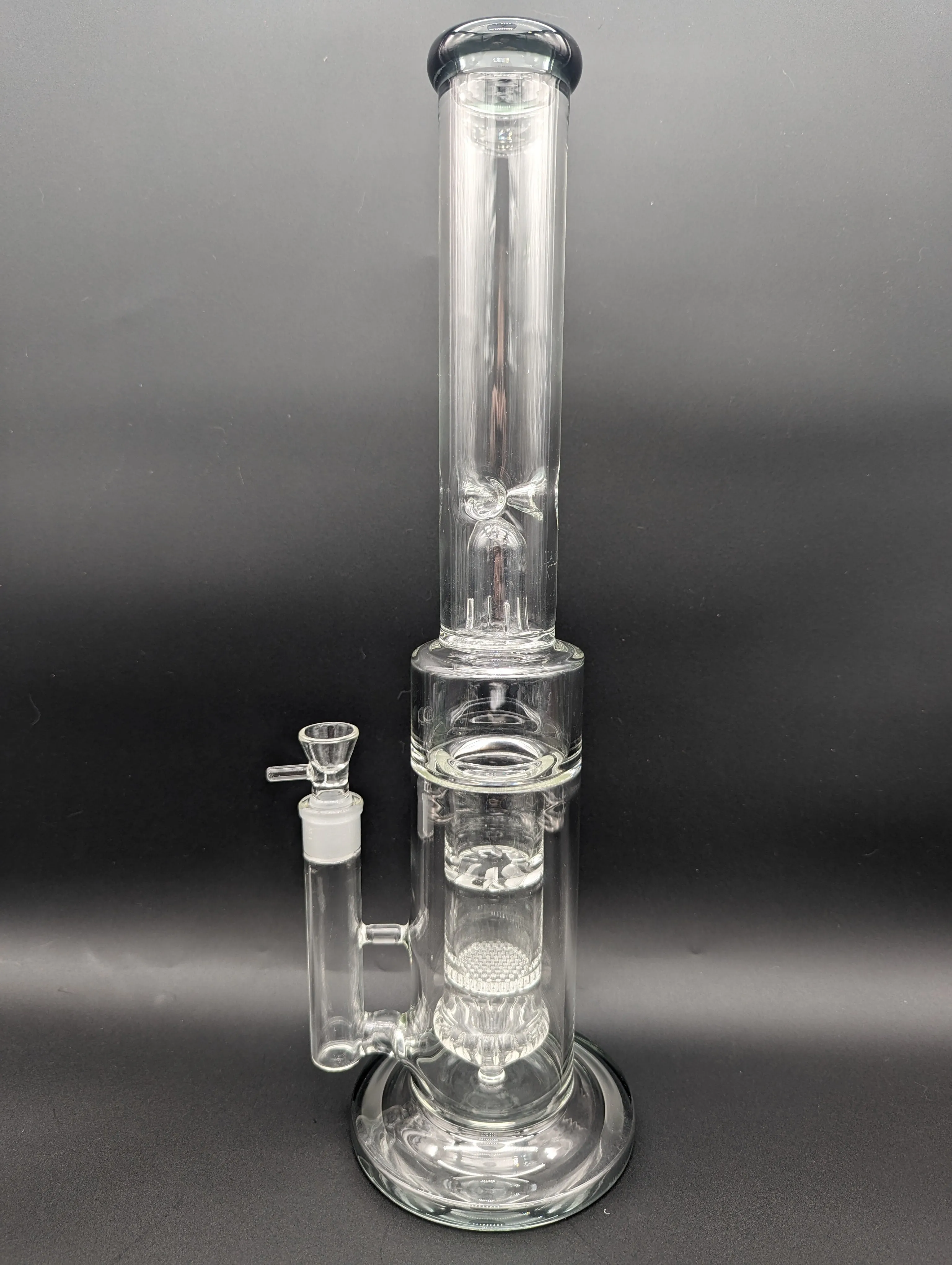 16 Triple Perc Tornado Straight Tube Bong