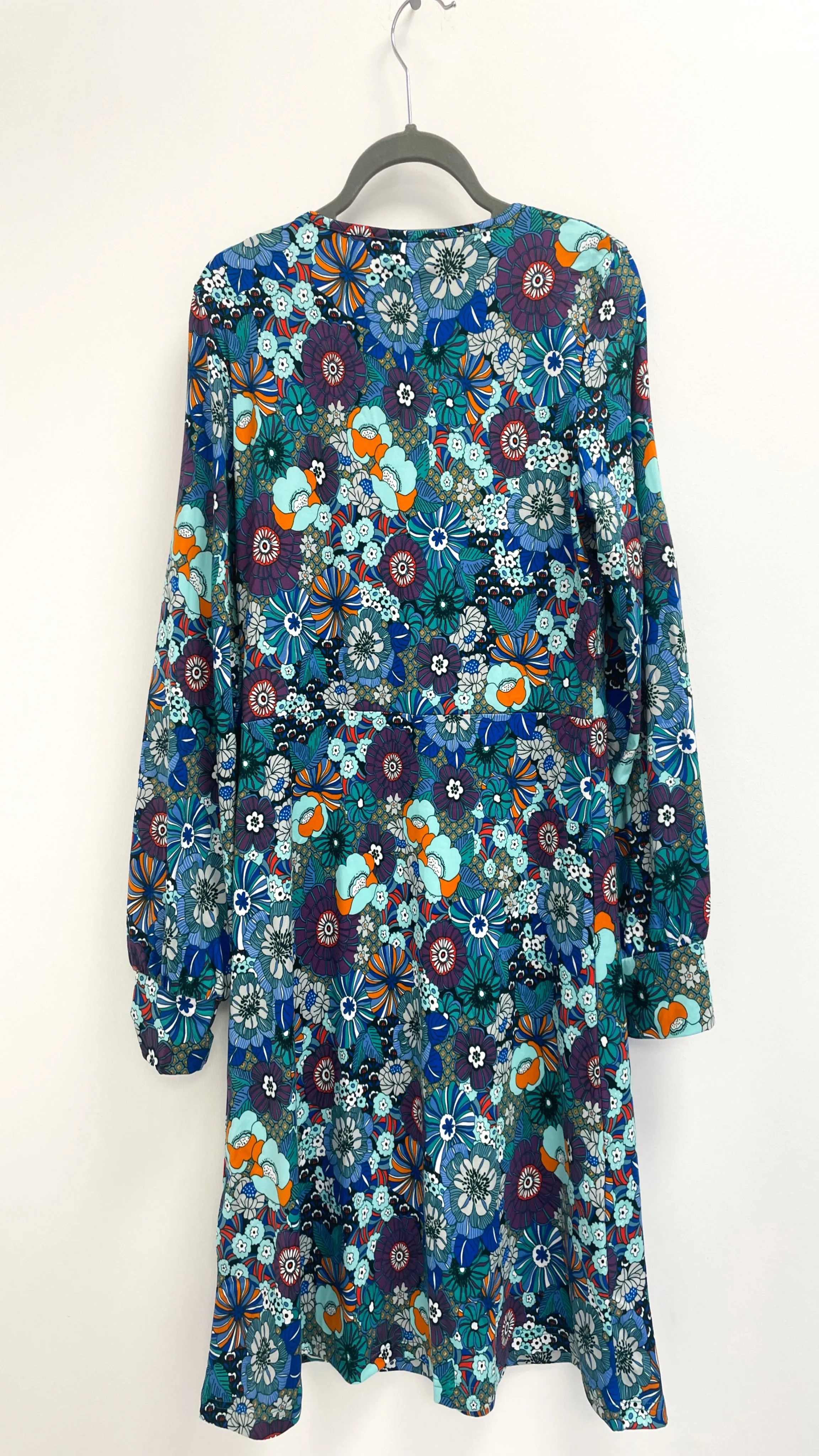 4-A1334 Blue Floral Tunic Dress