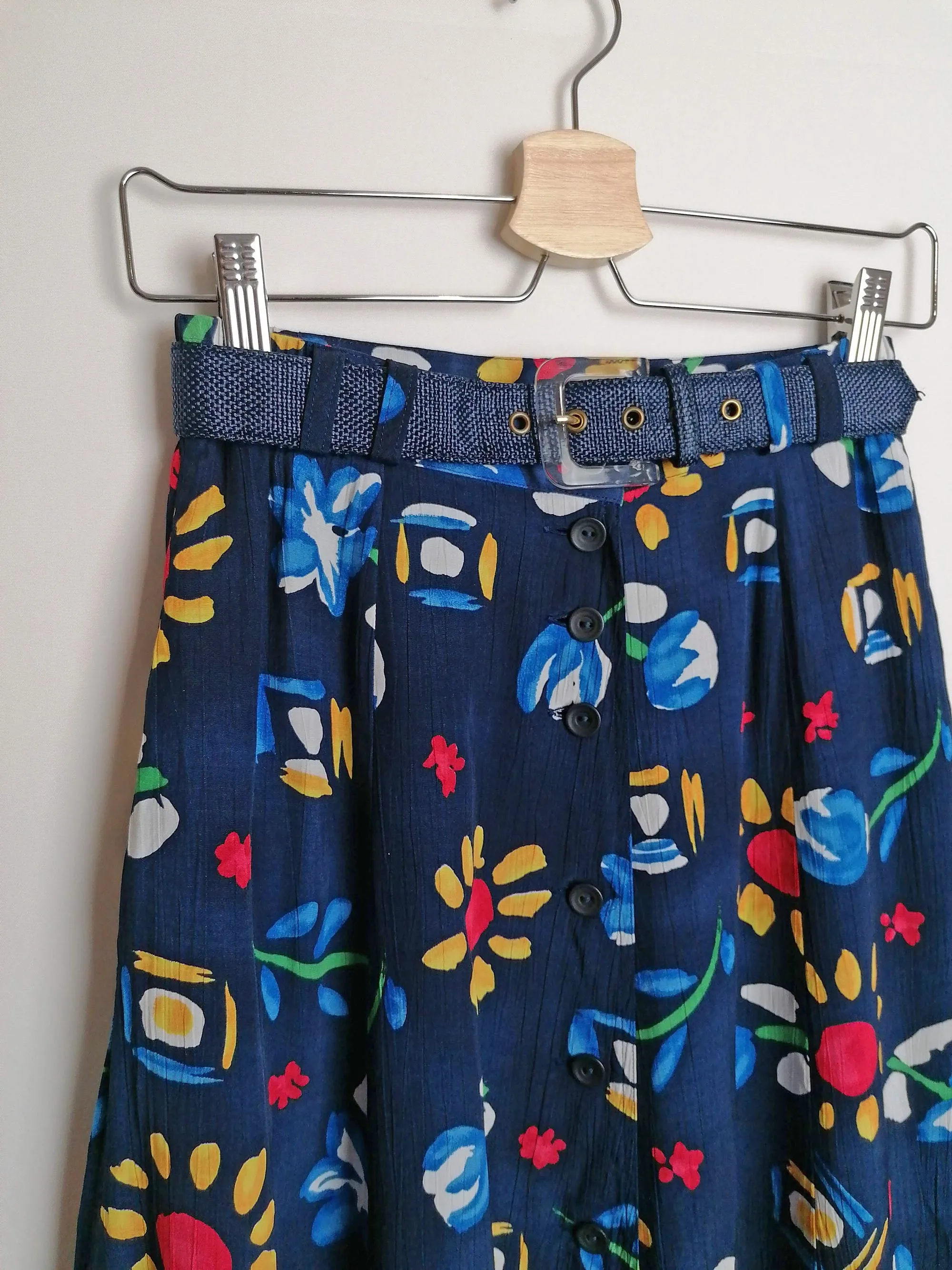 90's ERFO High Waist Skirt Floral print - size S / 36