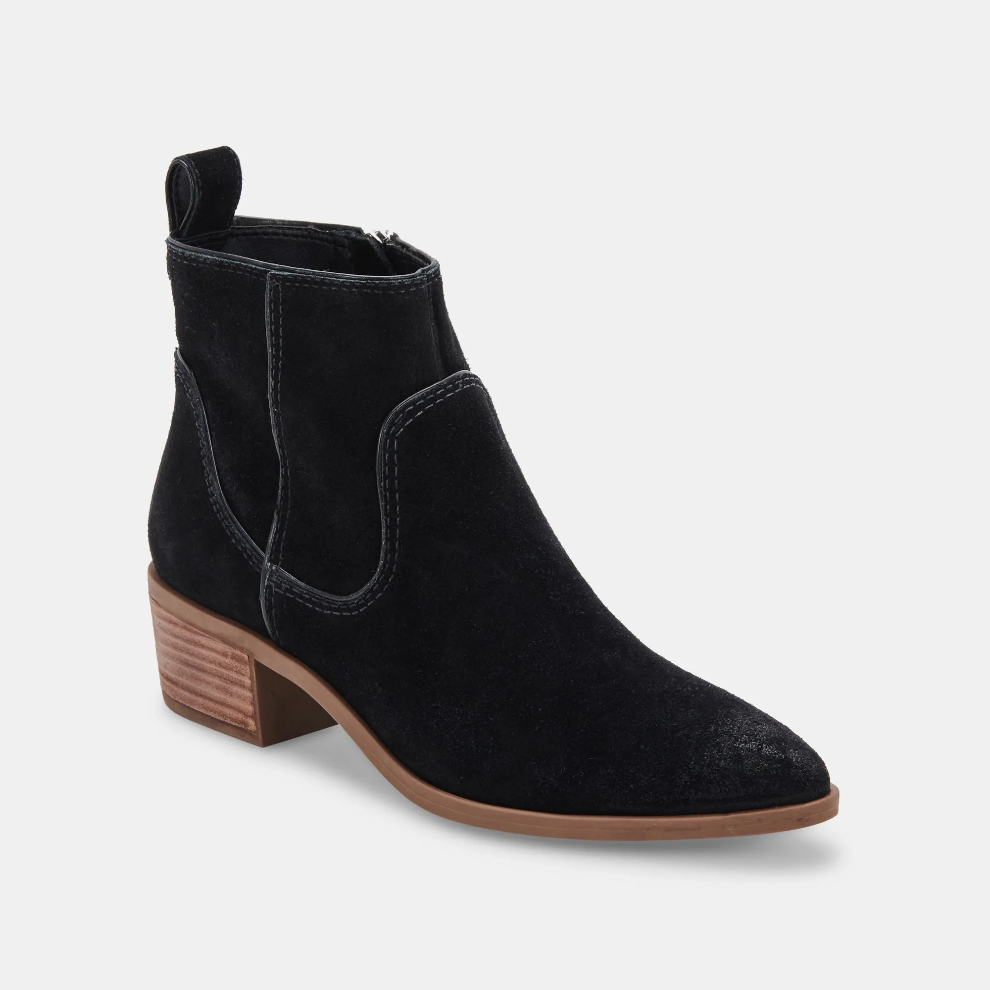 ABLE BOOTIES BLACK SUEDE re:vita