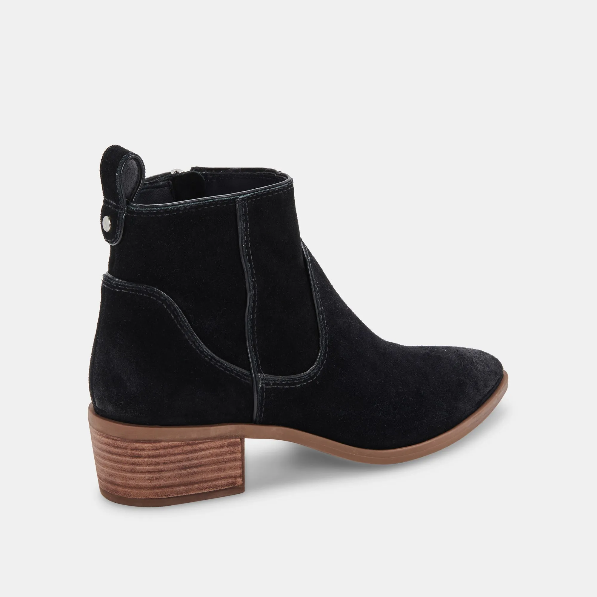 ABLE BOOTIES BLACK SUEDE re:vita