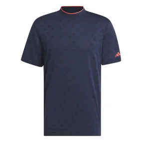 adidas Golf Jacquard Mock Shirt - Navy