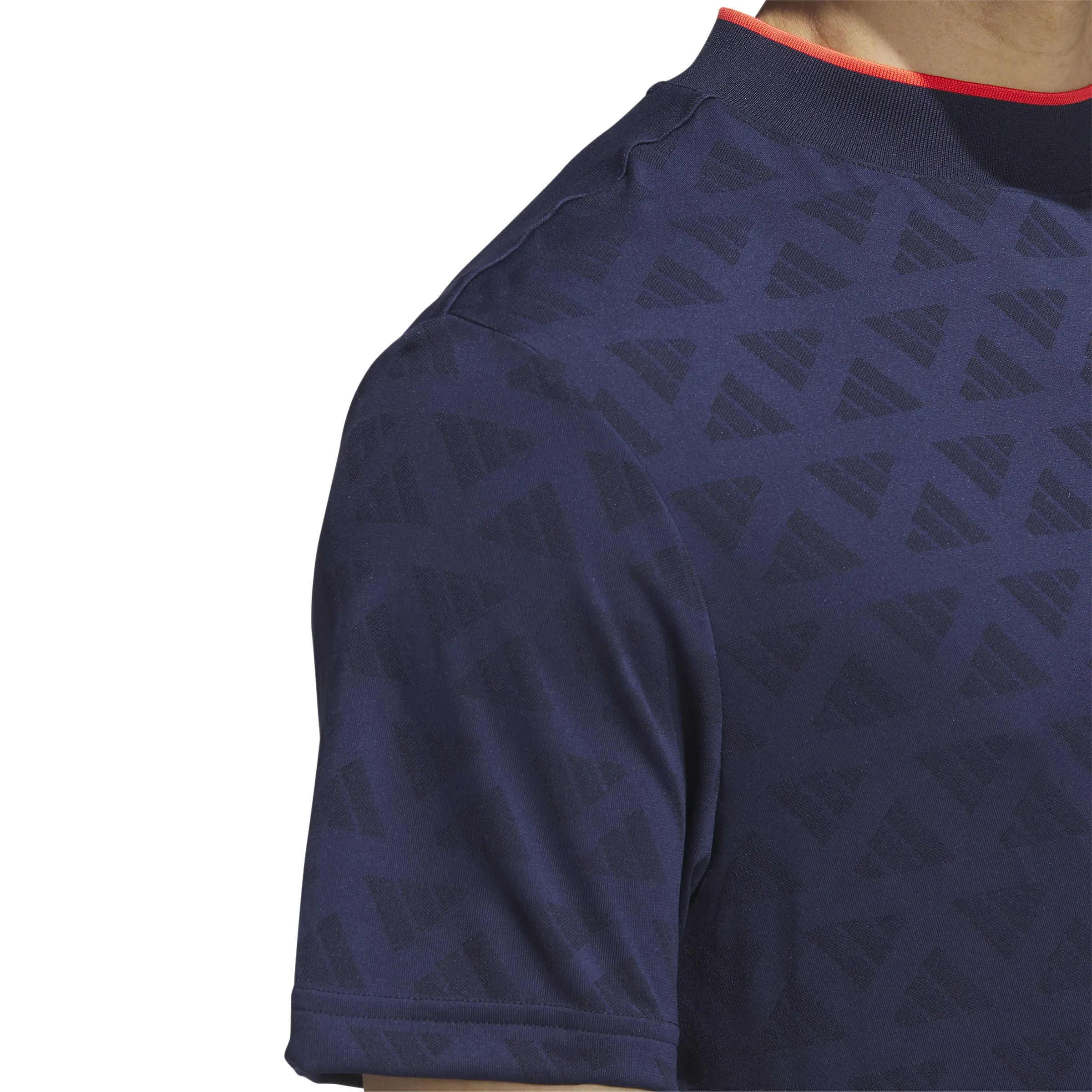 adidas Golf Jacquard Mock Shirt - Navy