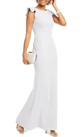 Adrianna Papell AP1E207352 - Ruffle Trimmed Sheath Evening Dress