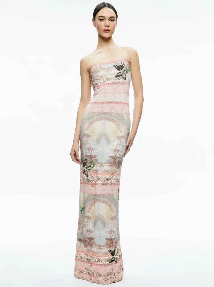 Alice   Olivia - Delora Strapless Maxi Dress - Versailles