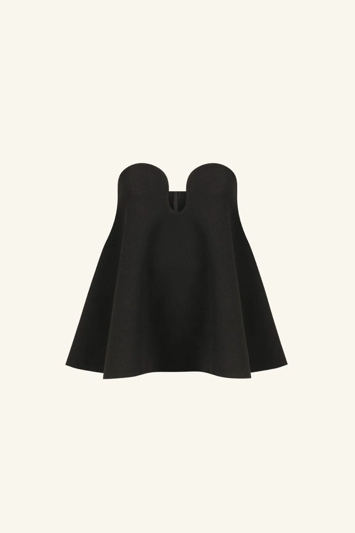 AMURA STRAPLESS TOP - BLACK