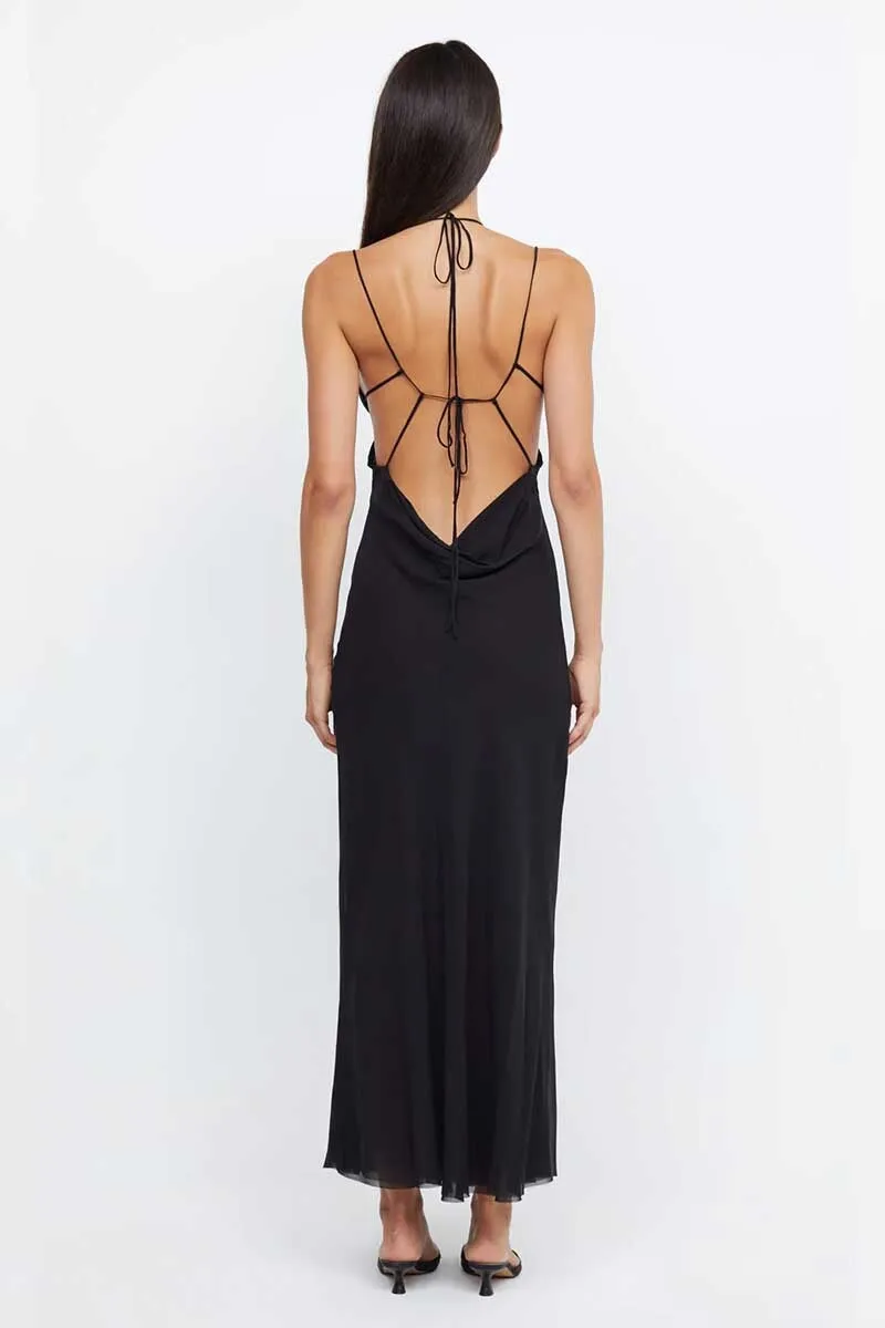 ARCHER STRAPPY MAXI DRESS-BLACK