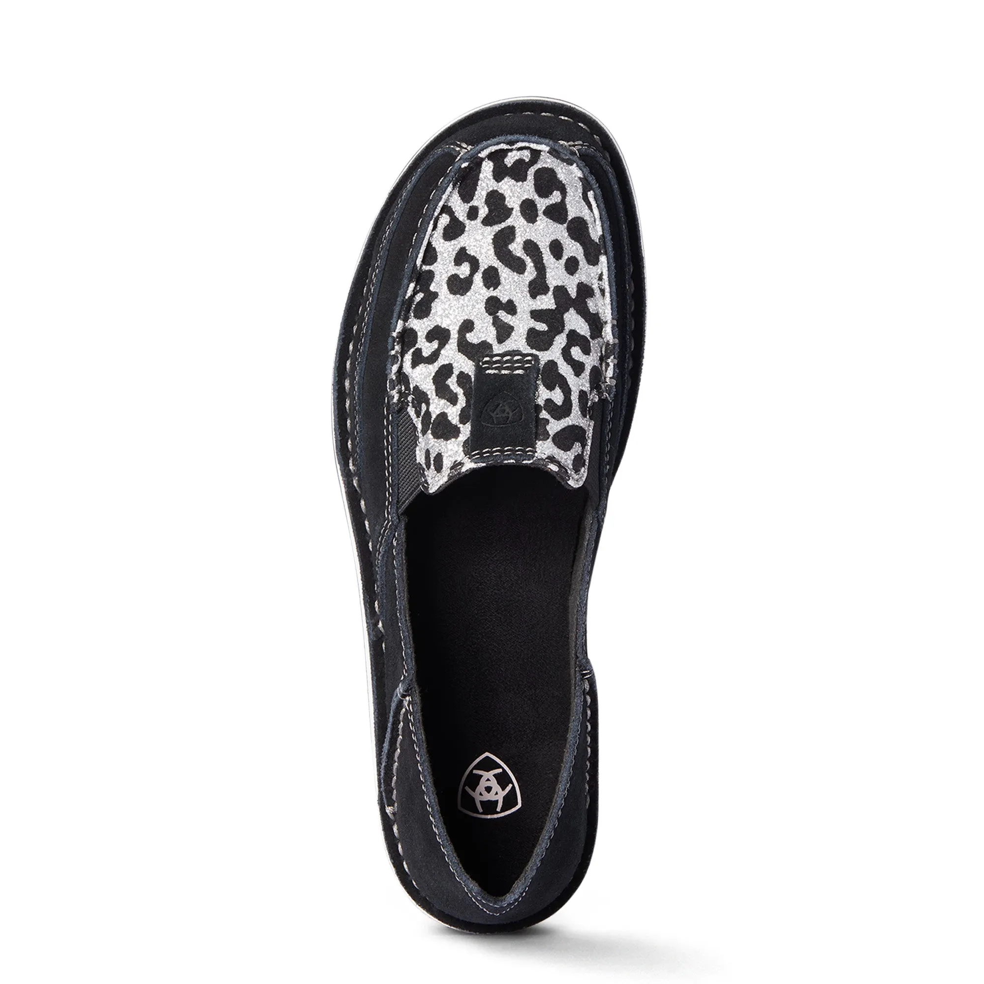 Ariat Black Suede & Silver Leopard Cruiser