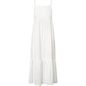 Beautiful Tara strap dress in delicious linen quality / 100026 - White