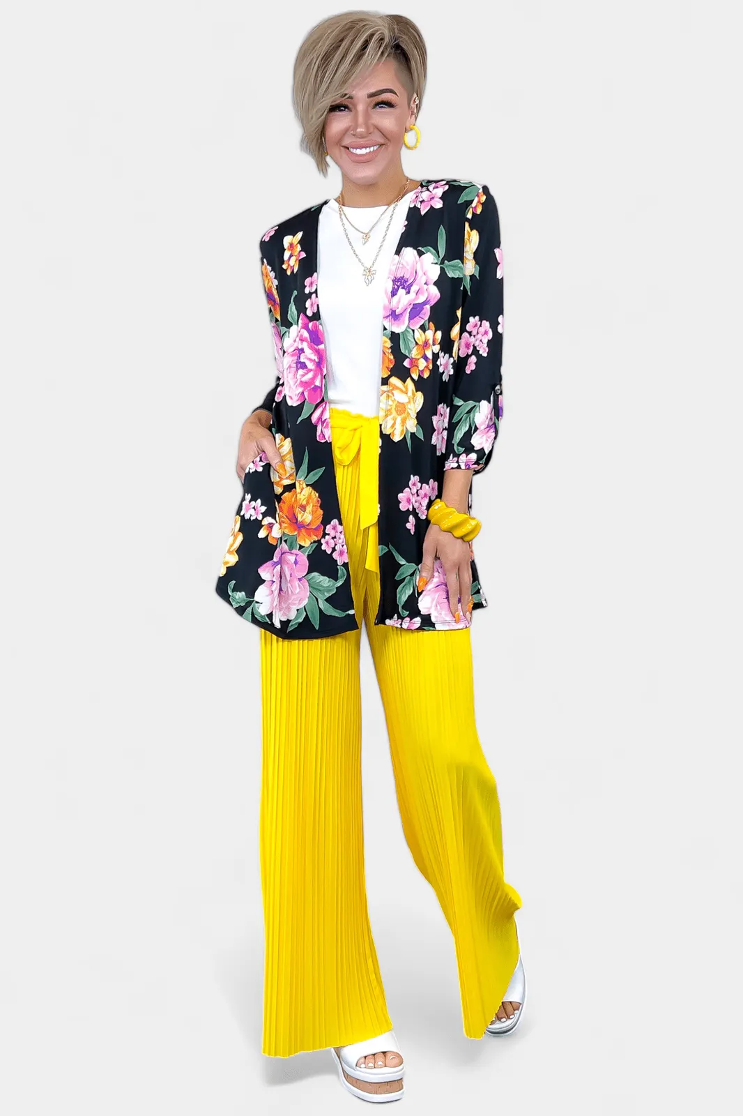 Black Floral Lizzy Cardigan [NO RETURNS]