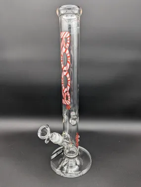 Candy Cane RooR Straight Tube Bong 18