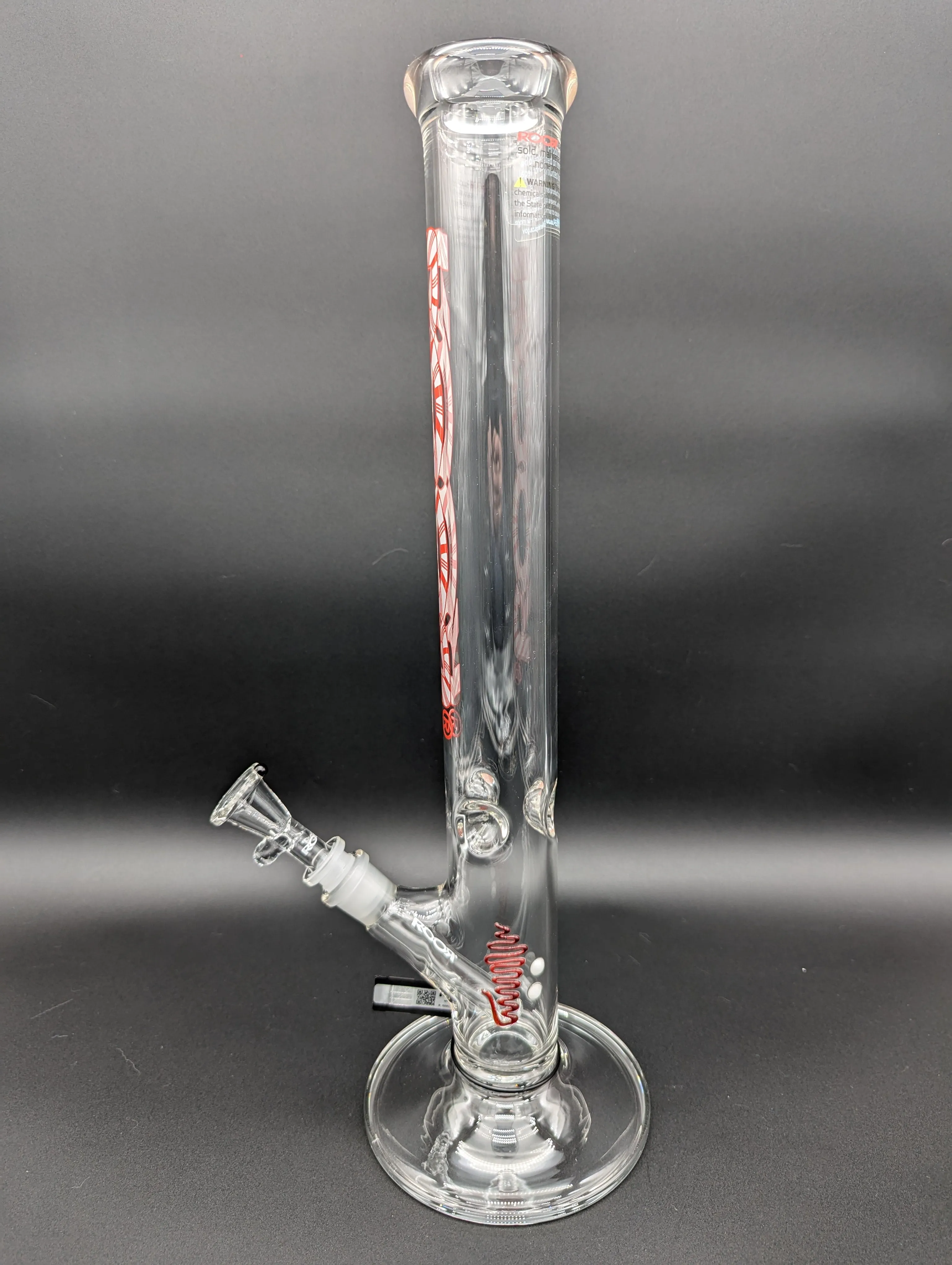 Candy Cane RooR Straight Tube Bong 18