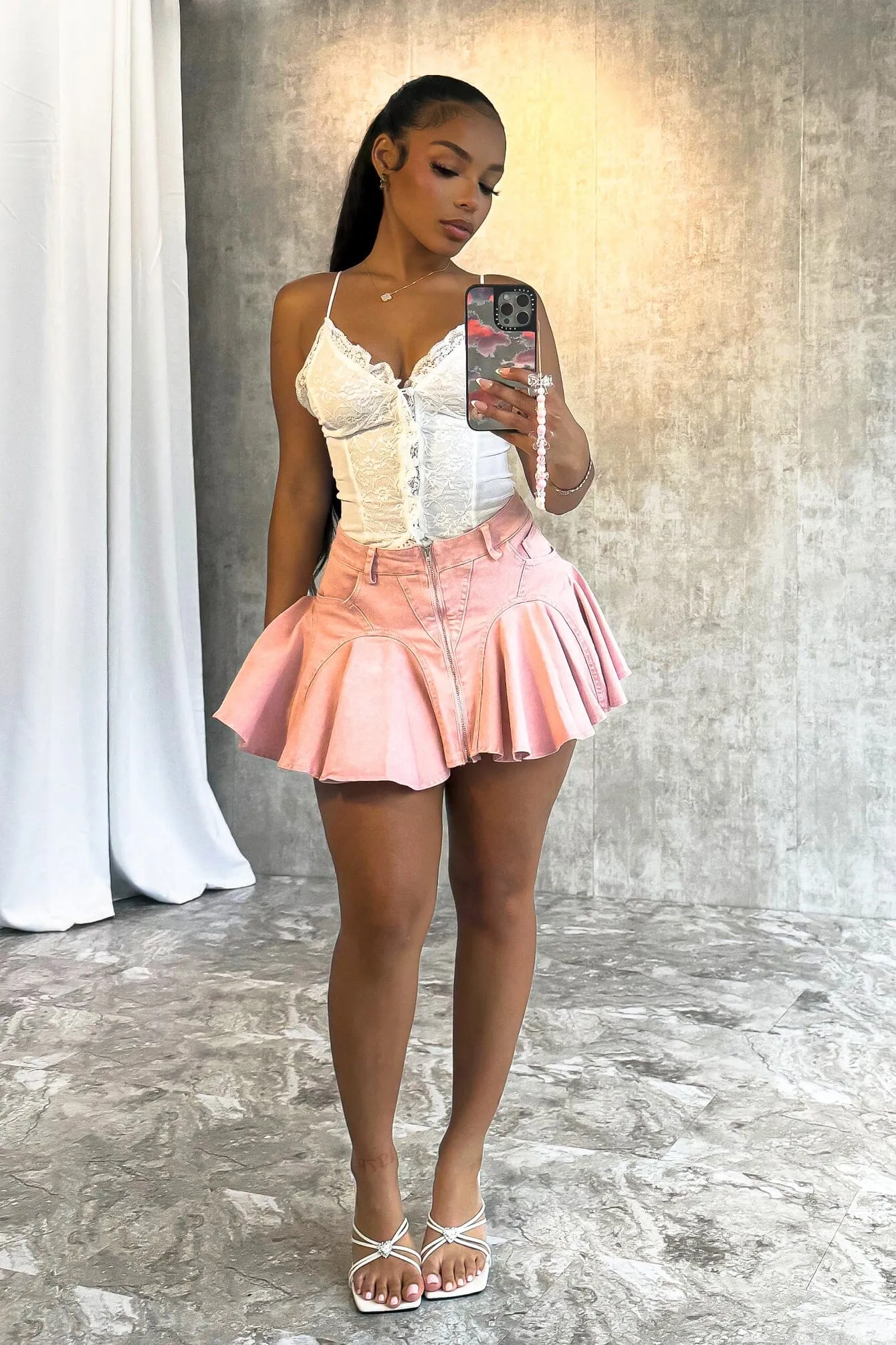 Candy Shop Flare Mini Skirt