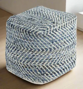 Chevron Pouf