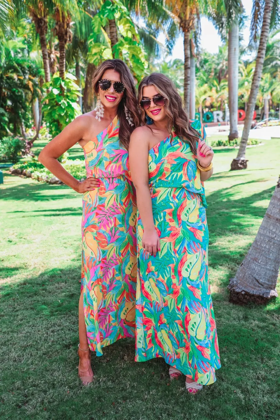 Coastal Vacay Tropical Maxi Dress