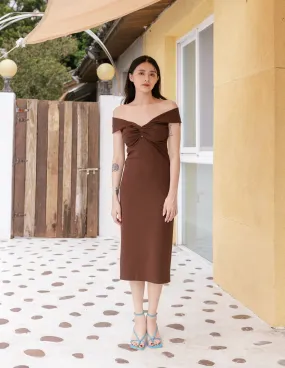 Courtney Dress in Brown