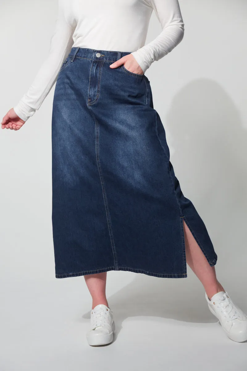 Dalton Denim Skirt, Indigo