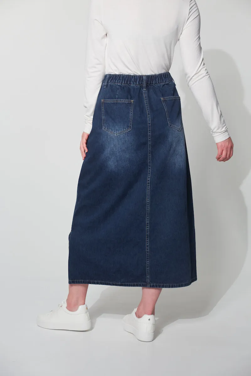 Dalton Denim Skirt, Indigo