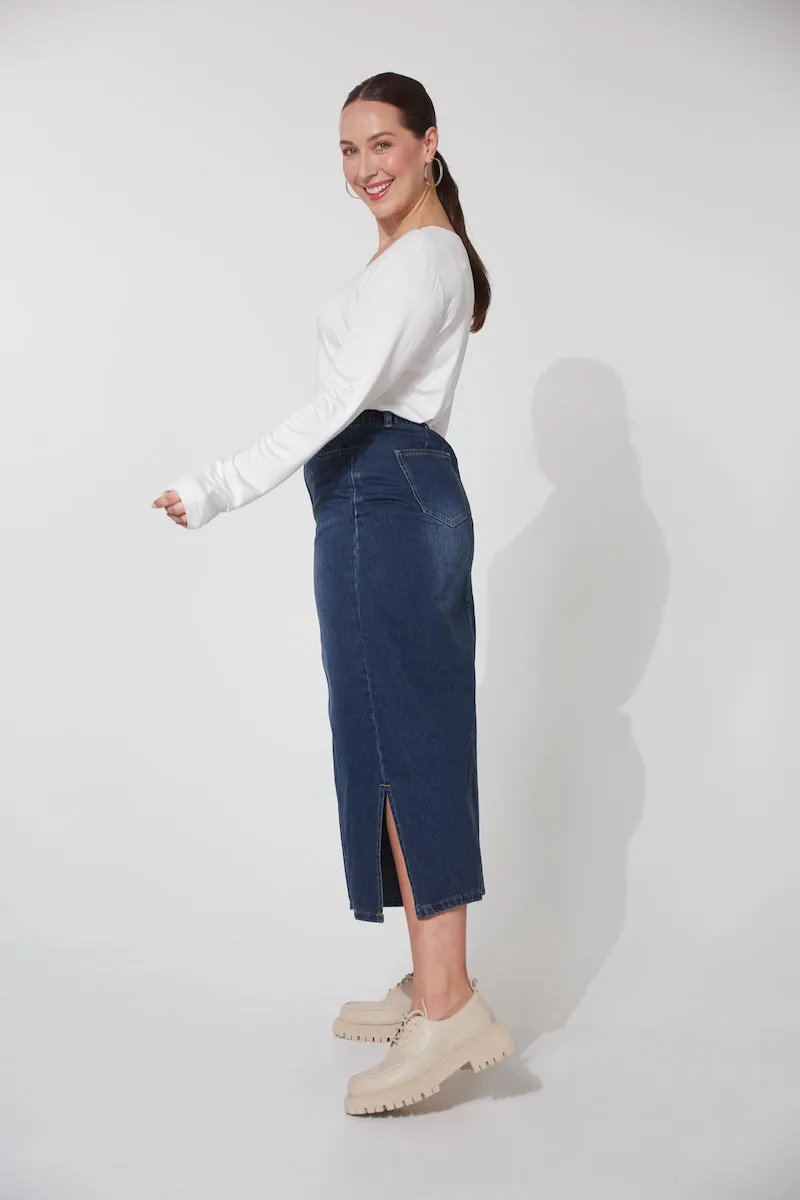 Dalton Denim Skirt, Indigo