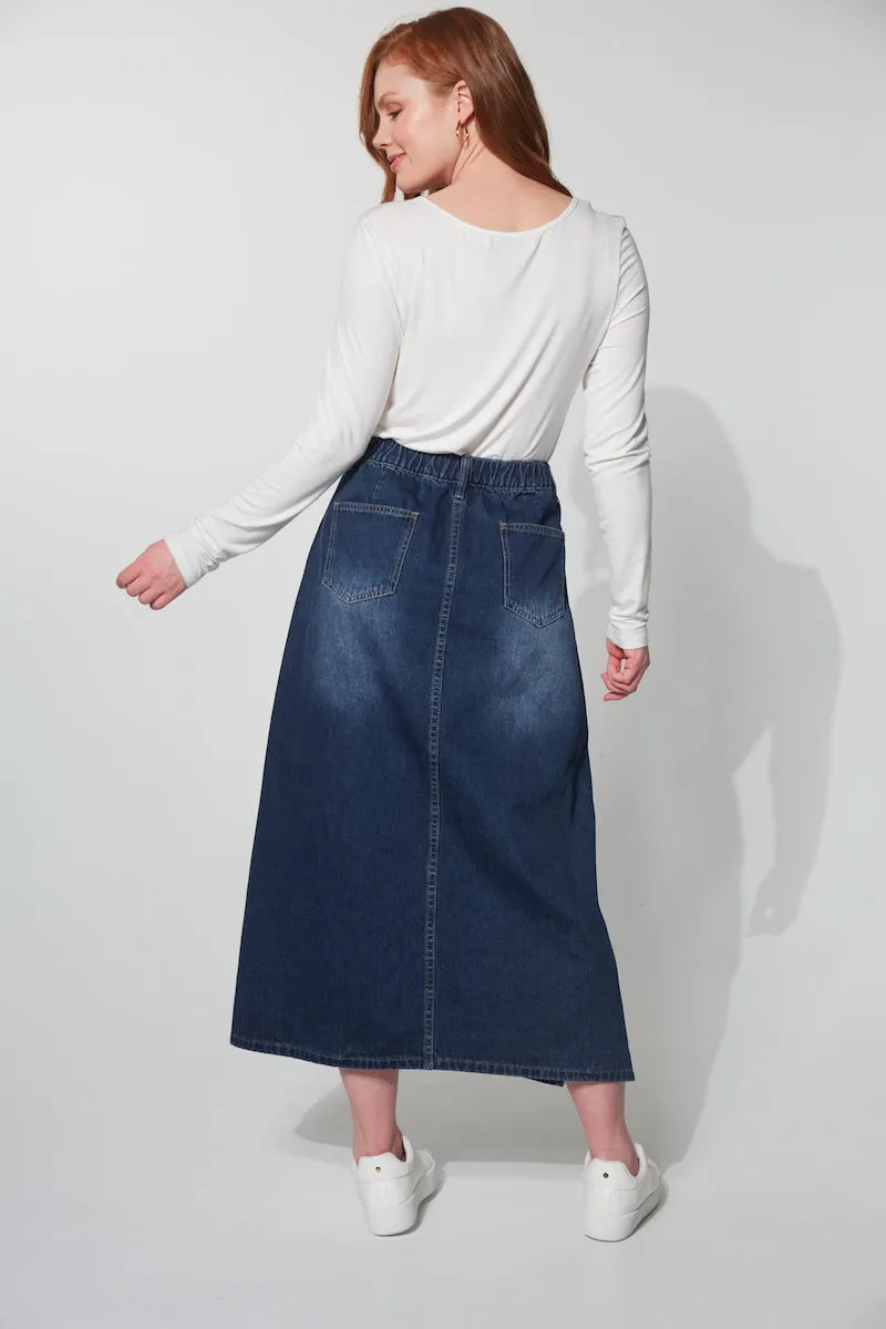 Dalton Denim Skirt, Indigo