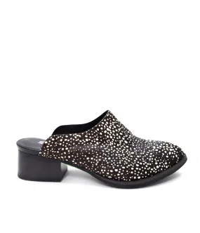 Damsel Hide Mules in Black