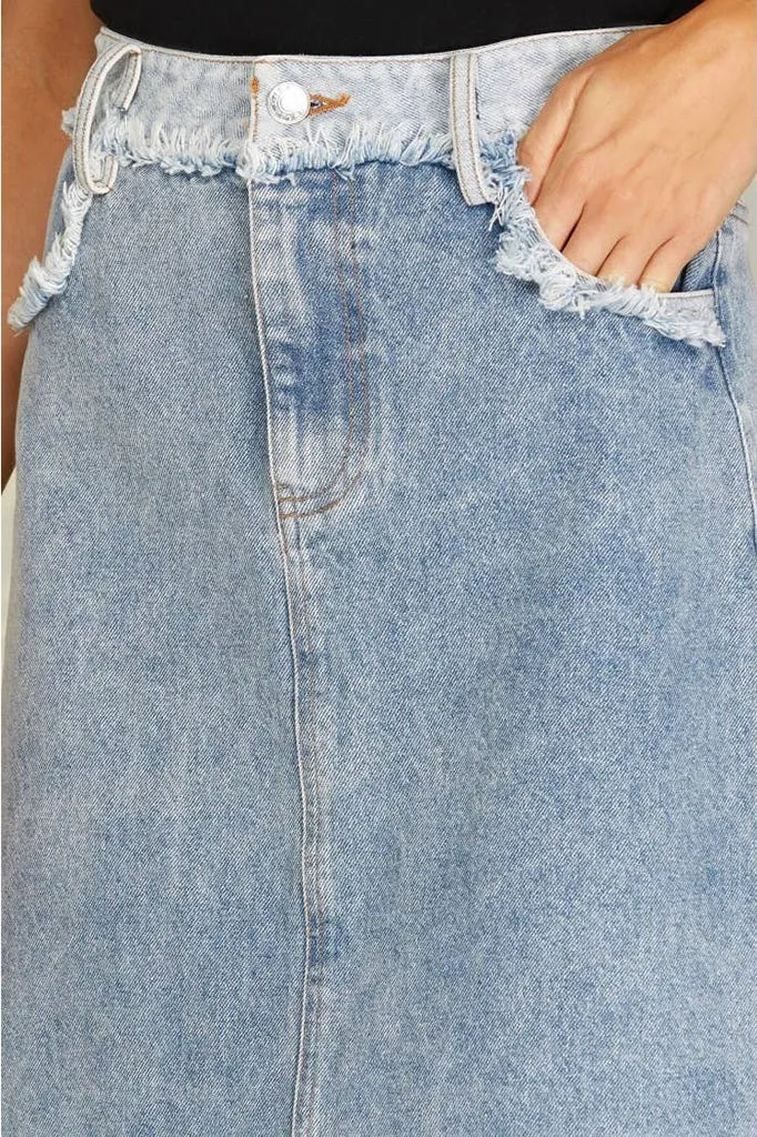 Denim Midi Skirt