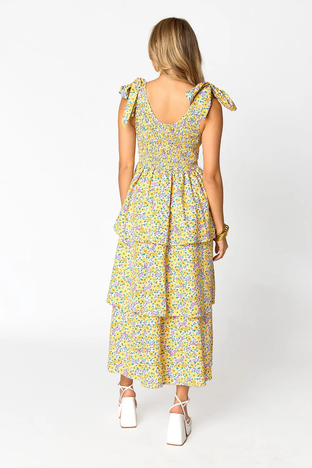 Drew Tiered Midi Dress - Sunny Hunny