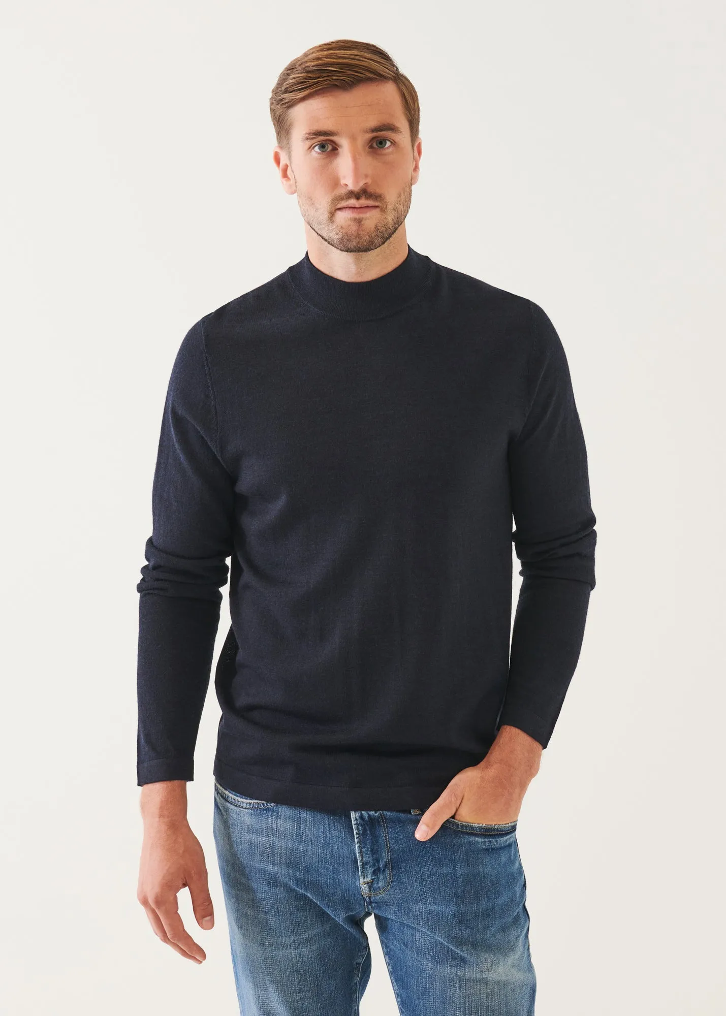 EXTRA-FINE MERINO MOCK NECK