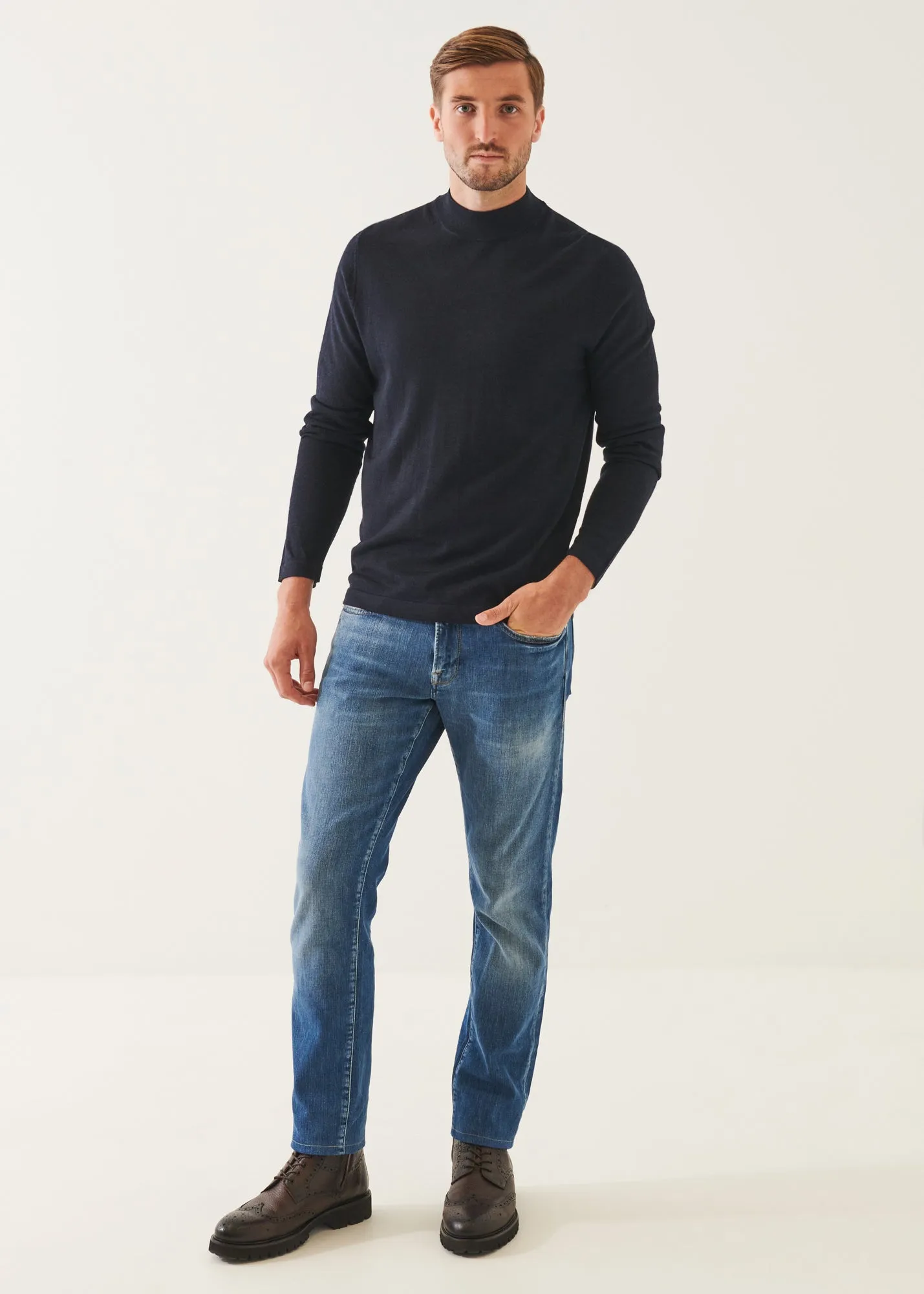 EXTRA-FINE MERINO MOCK NECK