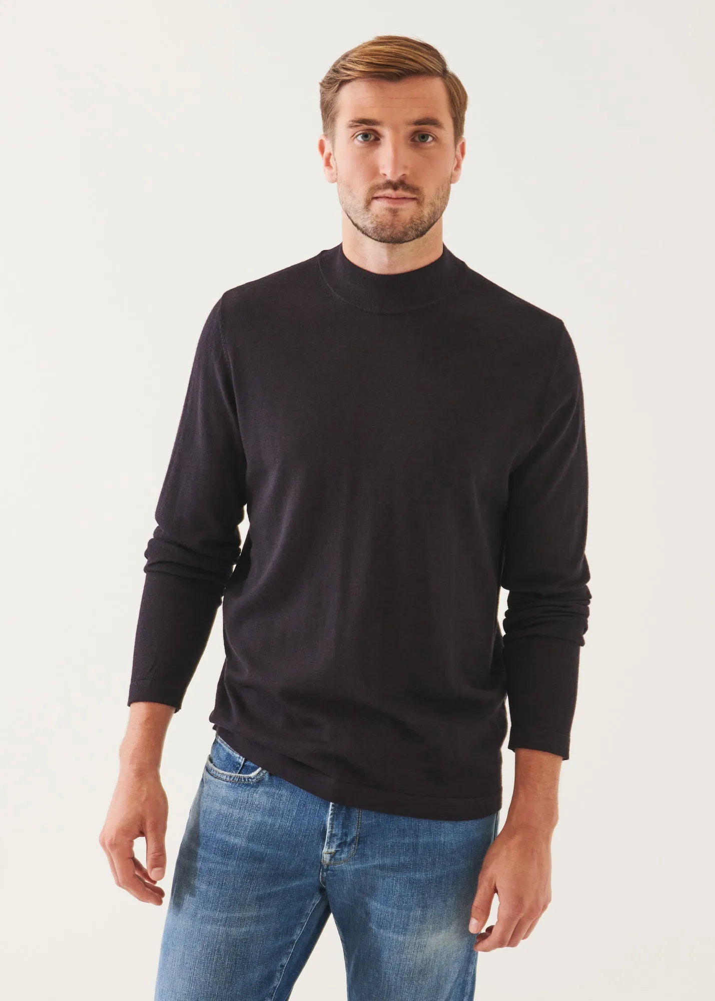 EXTRA-FINE MERINO MOCK NECK