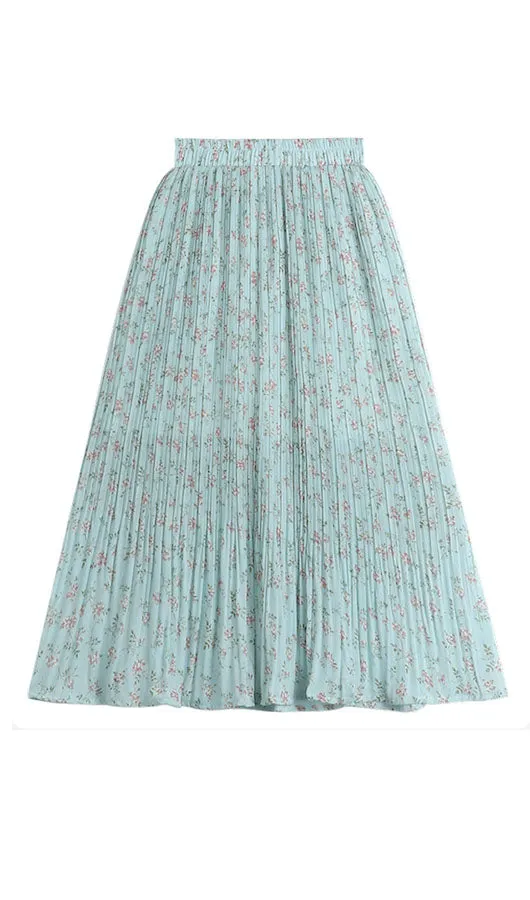 Floral Chiffon Skirt