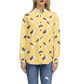 Golden Meadow Long Sleeve Button Up Casual Shirt Top