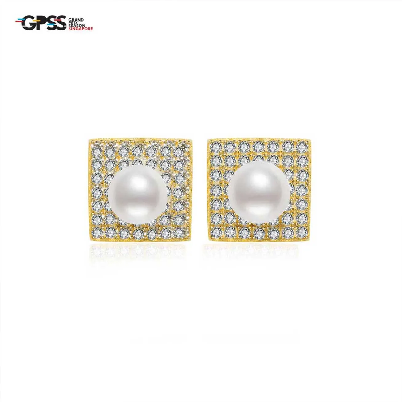 Grand Prix Season Singapore Formula One Freshwater Pearl Earrings WE00451 | New Yorker