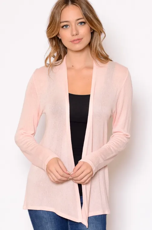 Hailey Basic Knit Sheer Cardigan