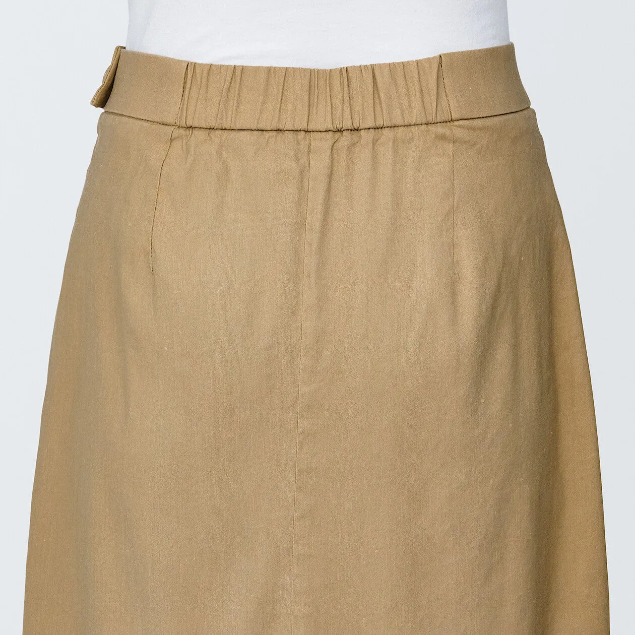 Hemp Blend Stretch Straight Maxi Skirt