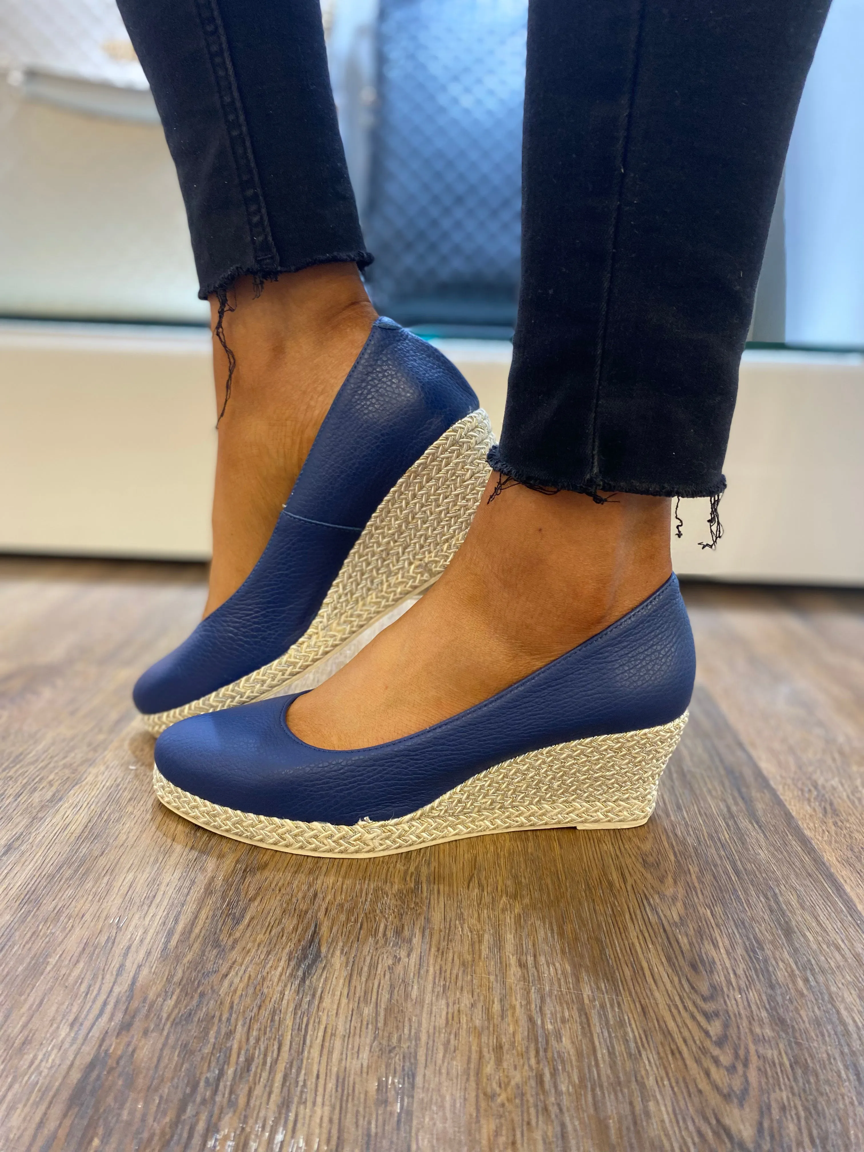 JOSE SAENZ ESPADRILLE WEDGE 6019-BG-NAVY