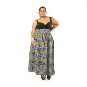 LEBI African Print Maxi Skirt