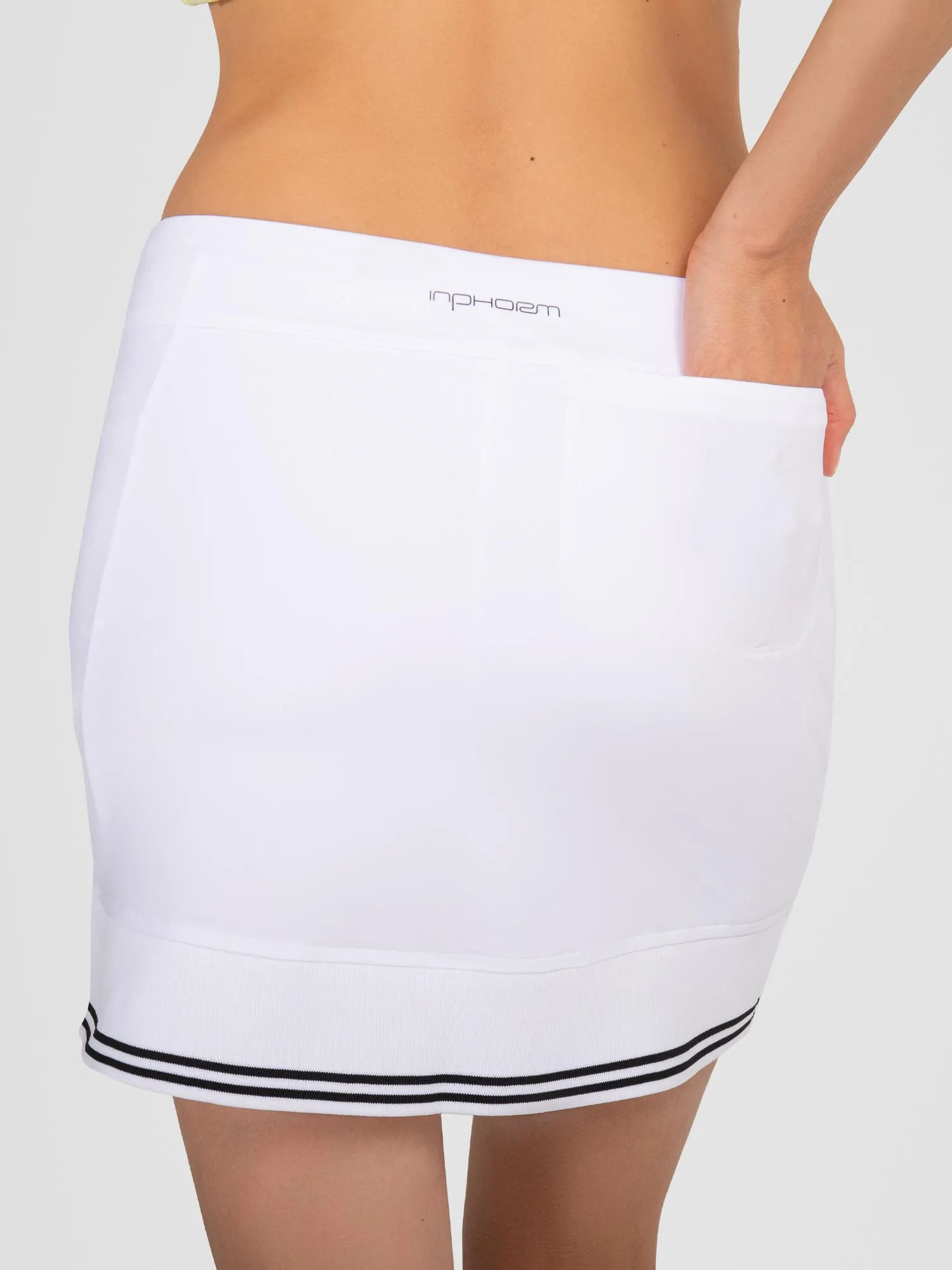 Lilian 15" Skirt - White/Black