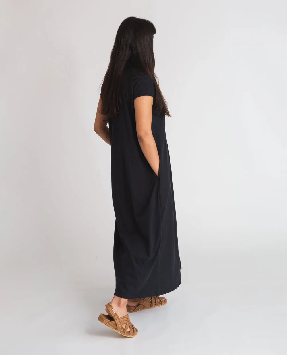 Maud Organic Cotton Dress In Black