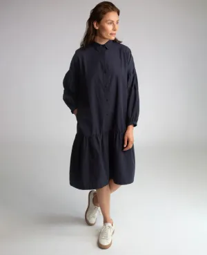 Meg Organic Cotton Dress In Navy