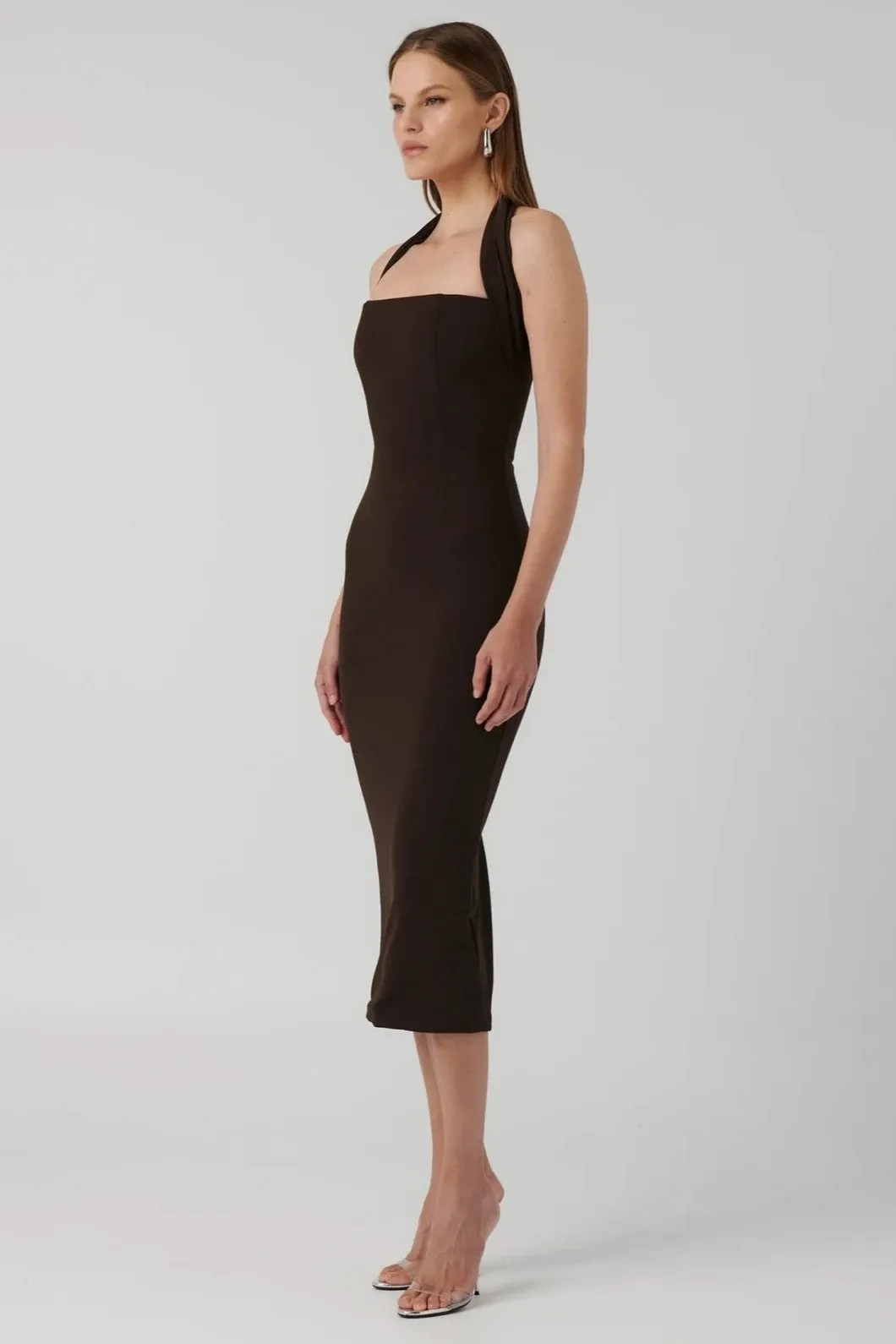 Meline Midi Dress - Coffee