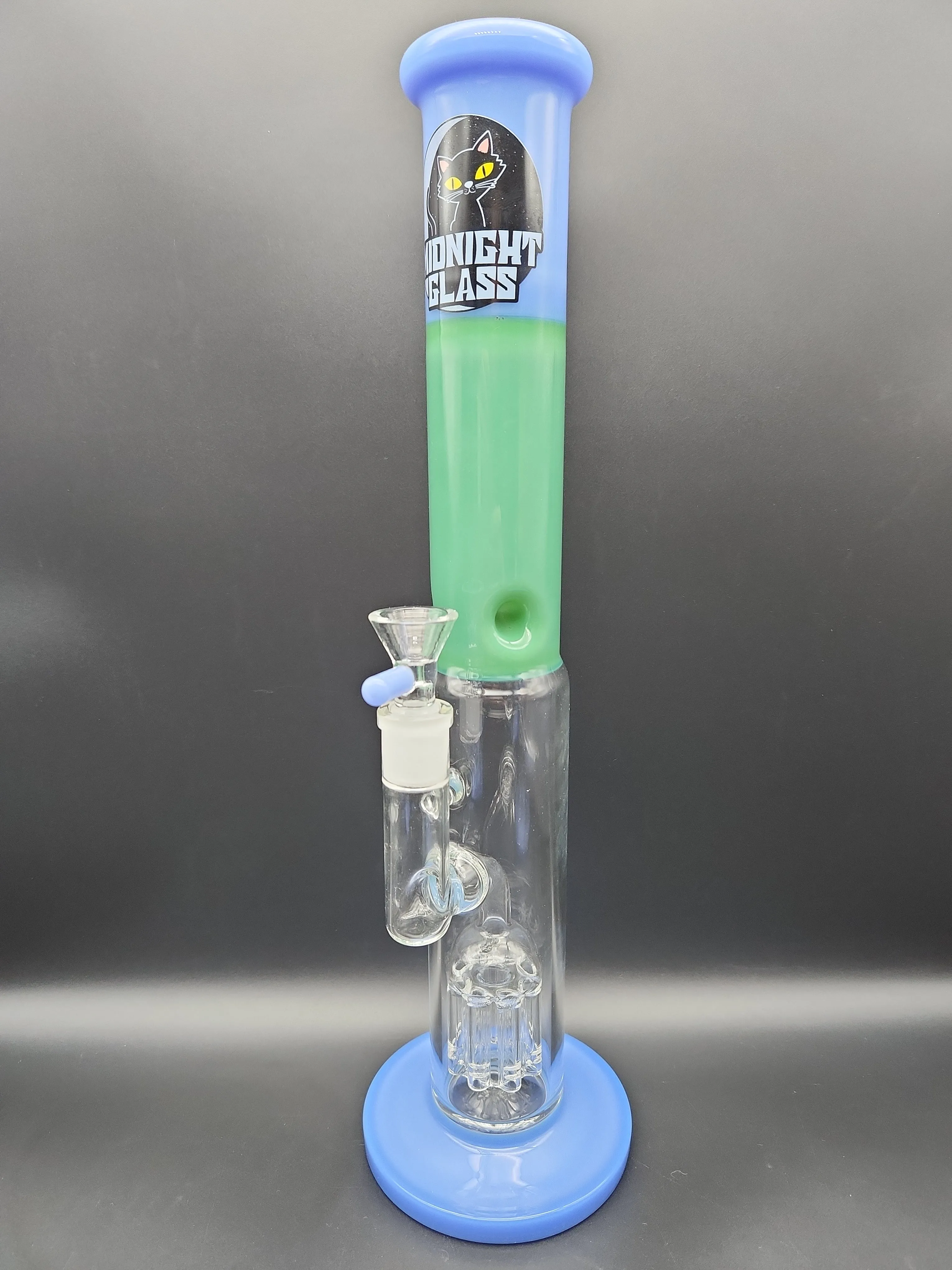 Midnight Glass 14.5 Straight Tube w/ Tree Perc