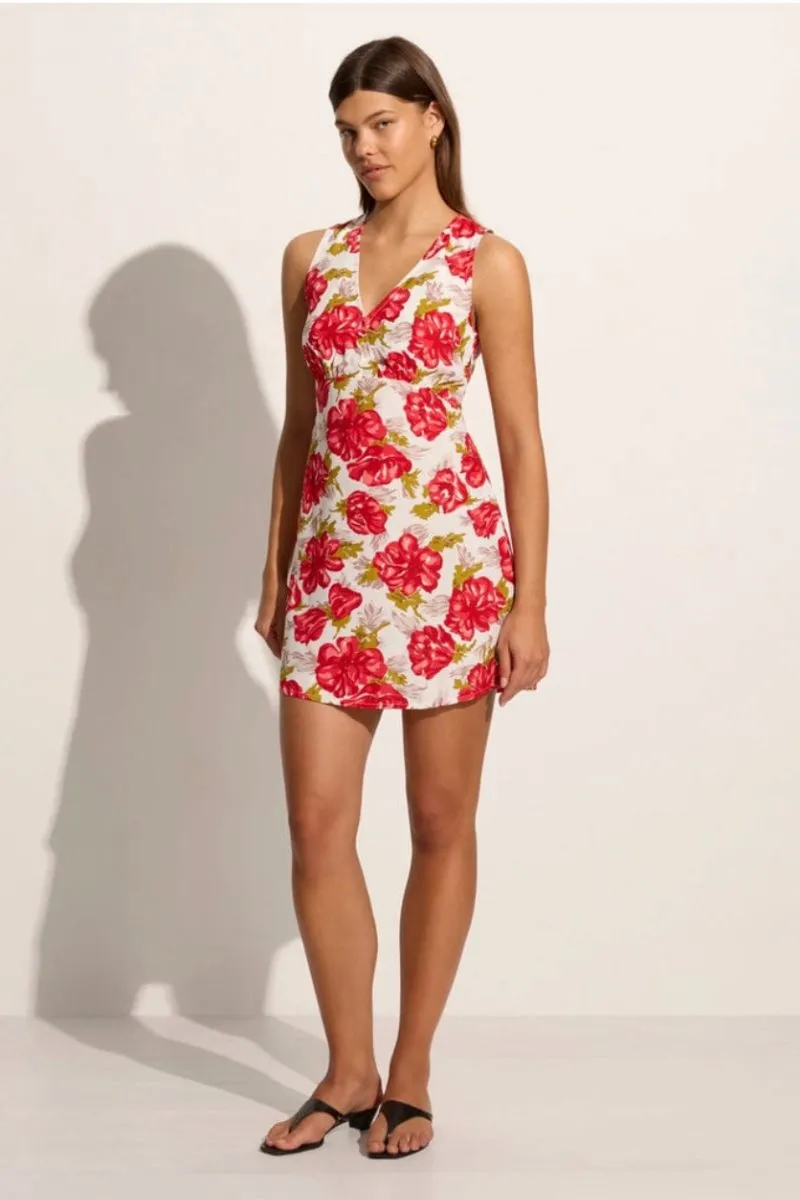 PENNE MINI DRESS-ISADORA FLORAL RED