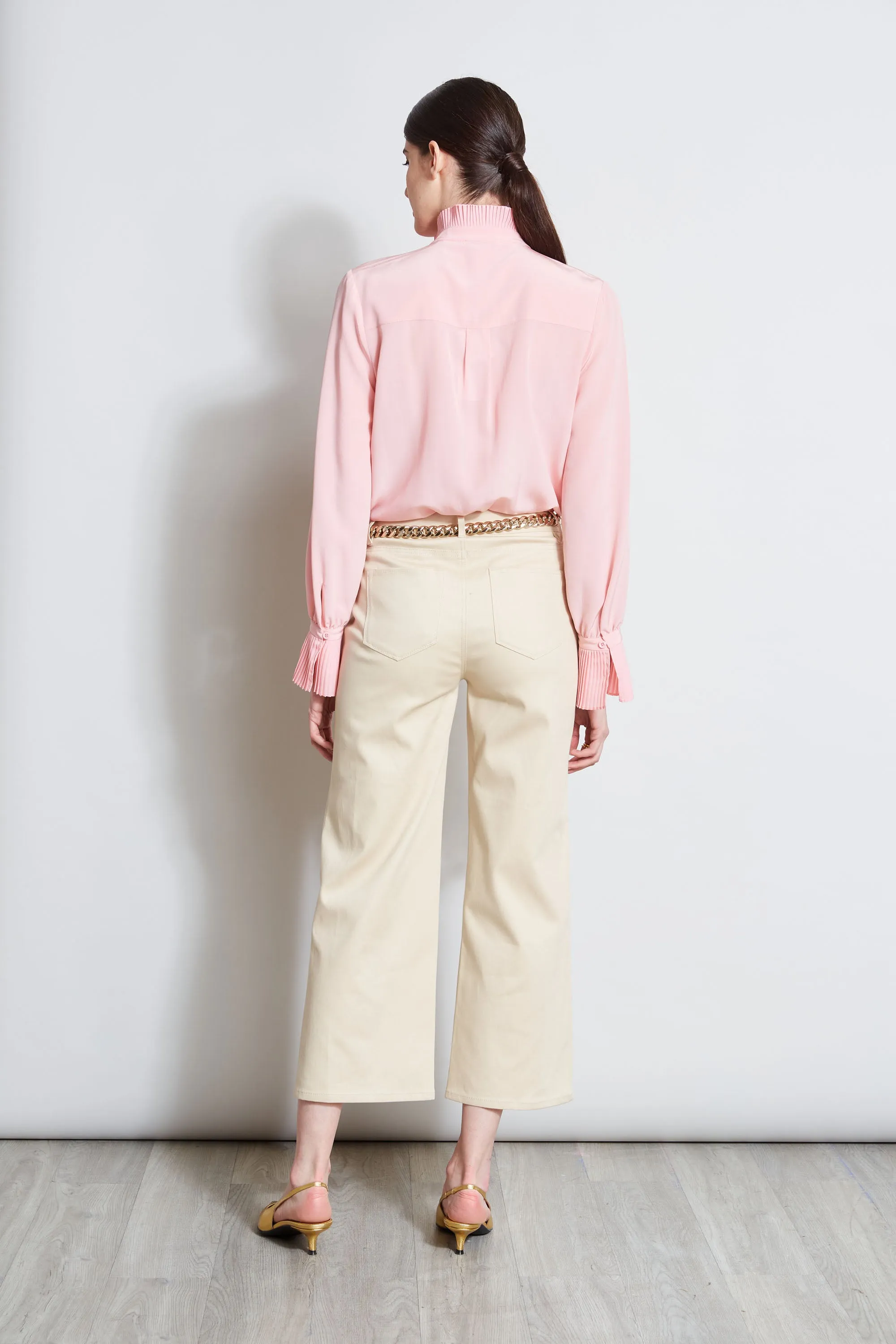 Pleated Silk Shirt