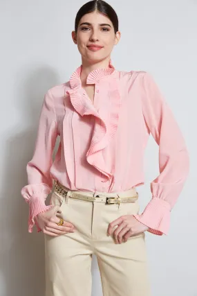 Pleated Silk Shirt