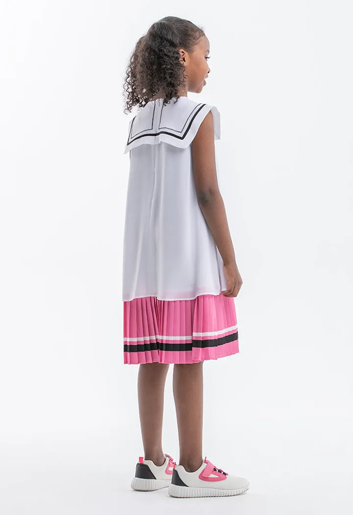 Powerpuff Girls Flared Pleated Hem Dress