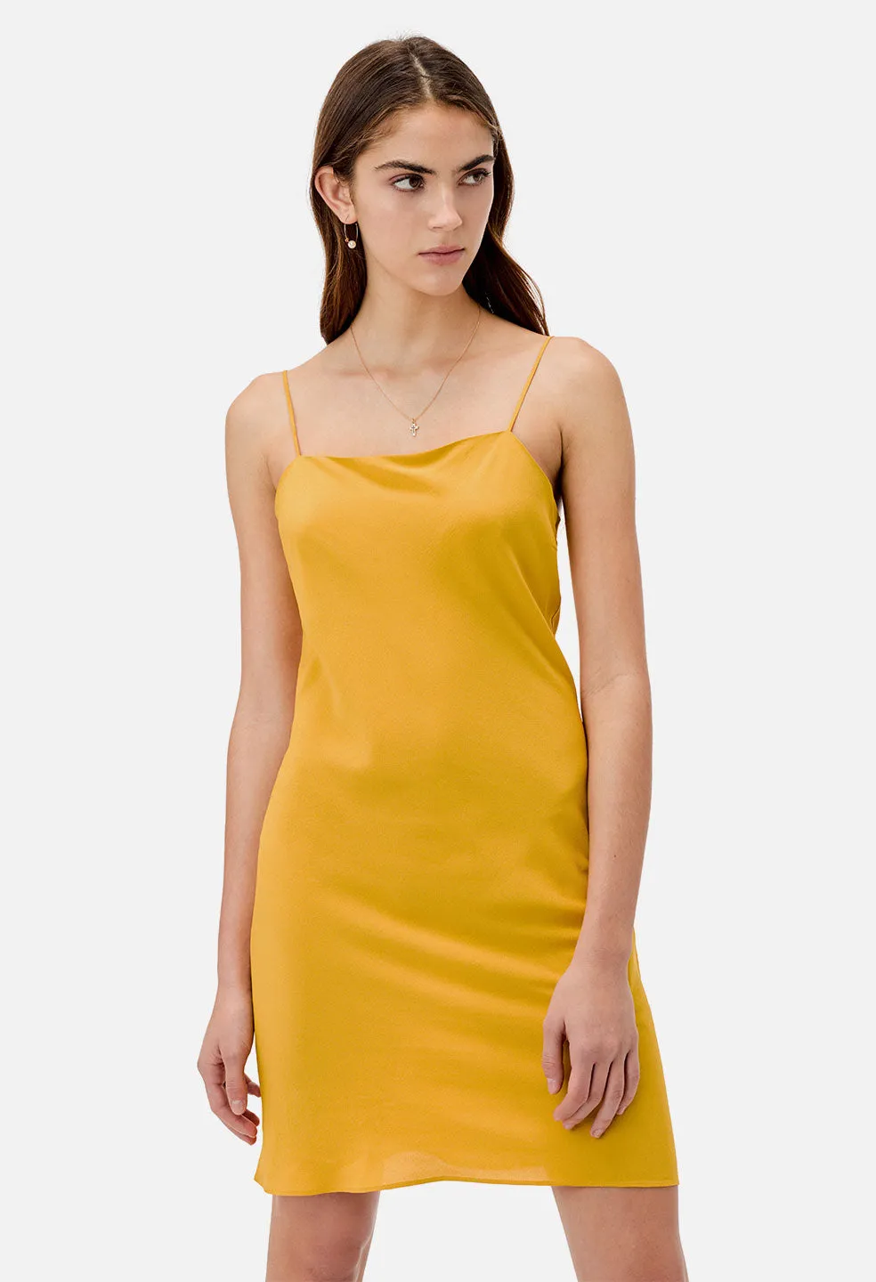 Sienna Silk Slip Dress / Gold