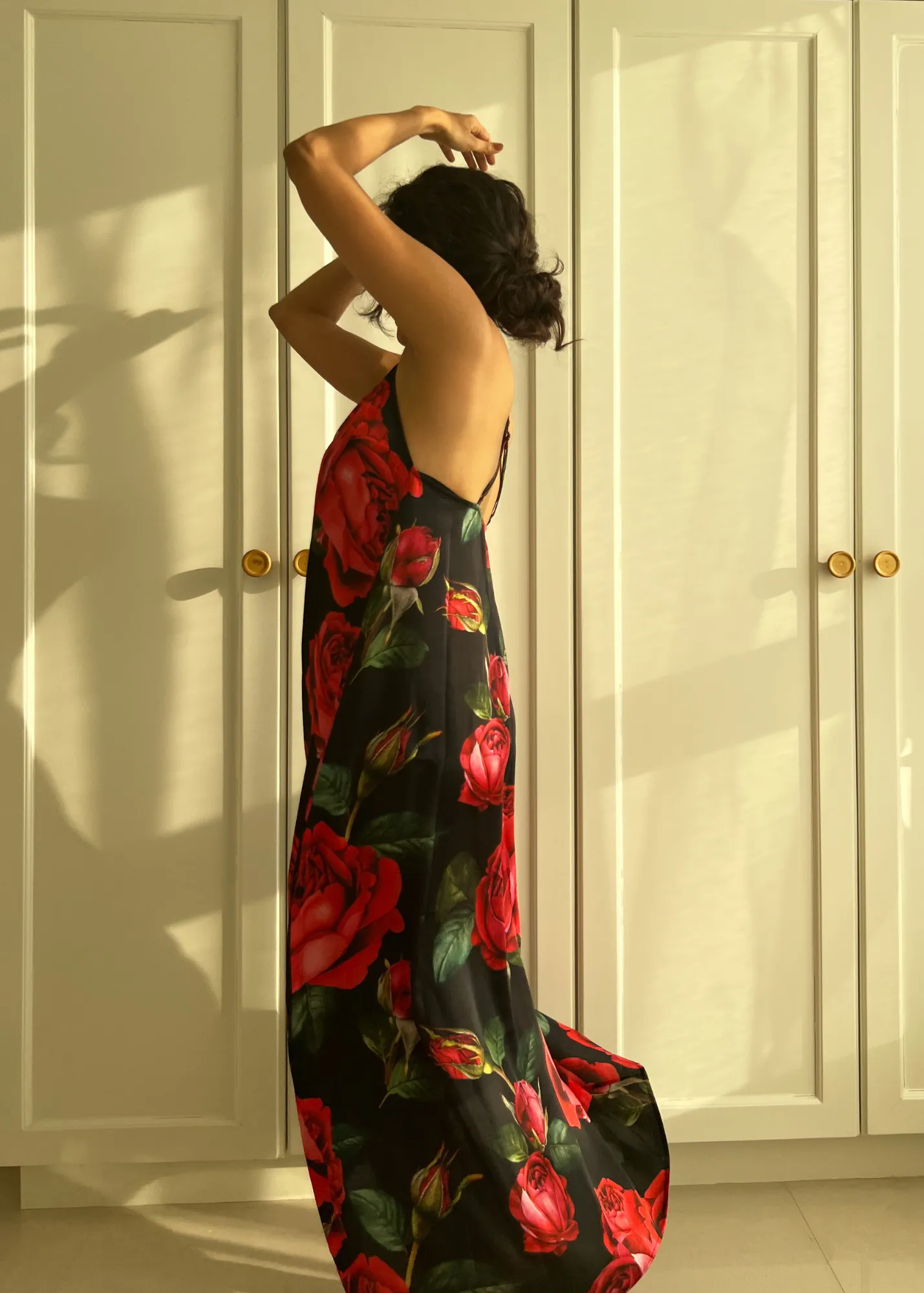 Slip Dress  - Red Roses