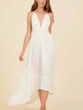 Surf Gypsy Halter Gauze Maxi Dress